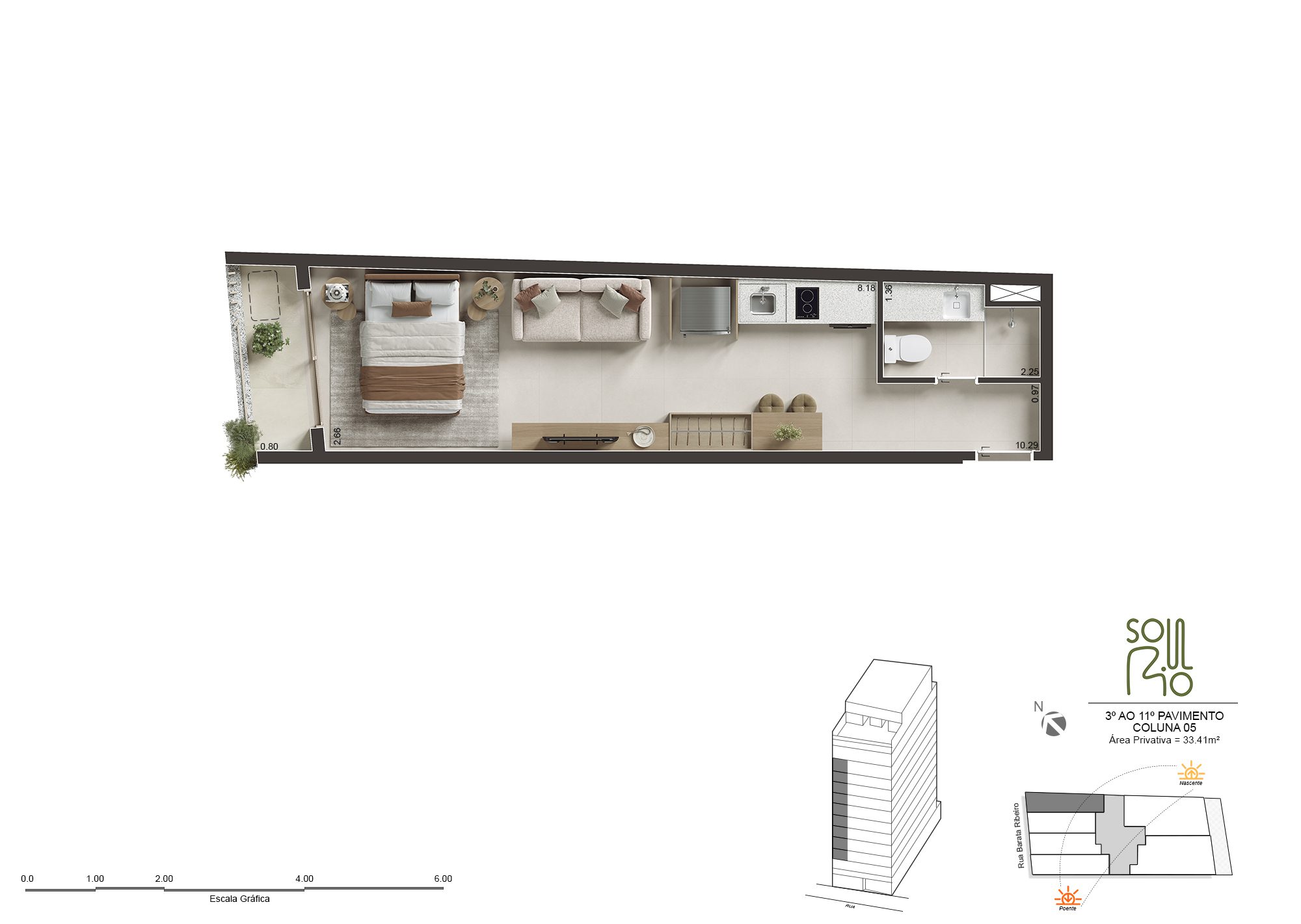 Soul Rio Barata Ribeiro Copacabana - Imóveis Novos no Rio Soul Rio Barata Ribeiro Copacabana planta