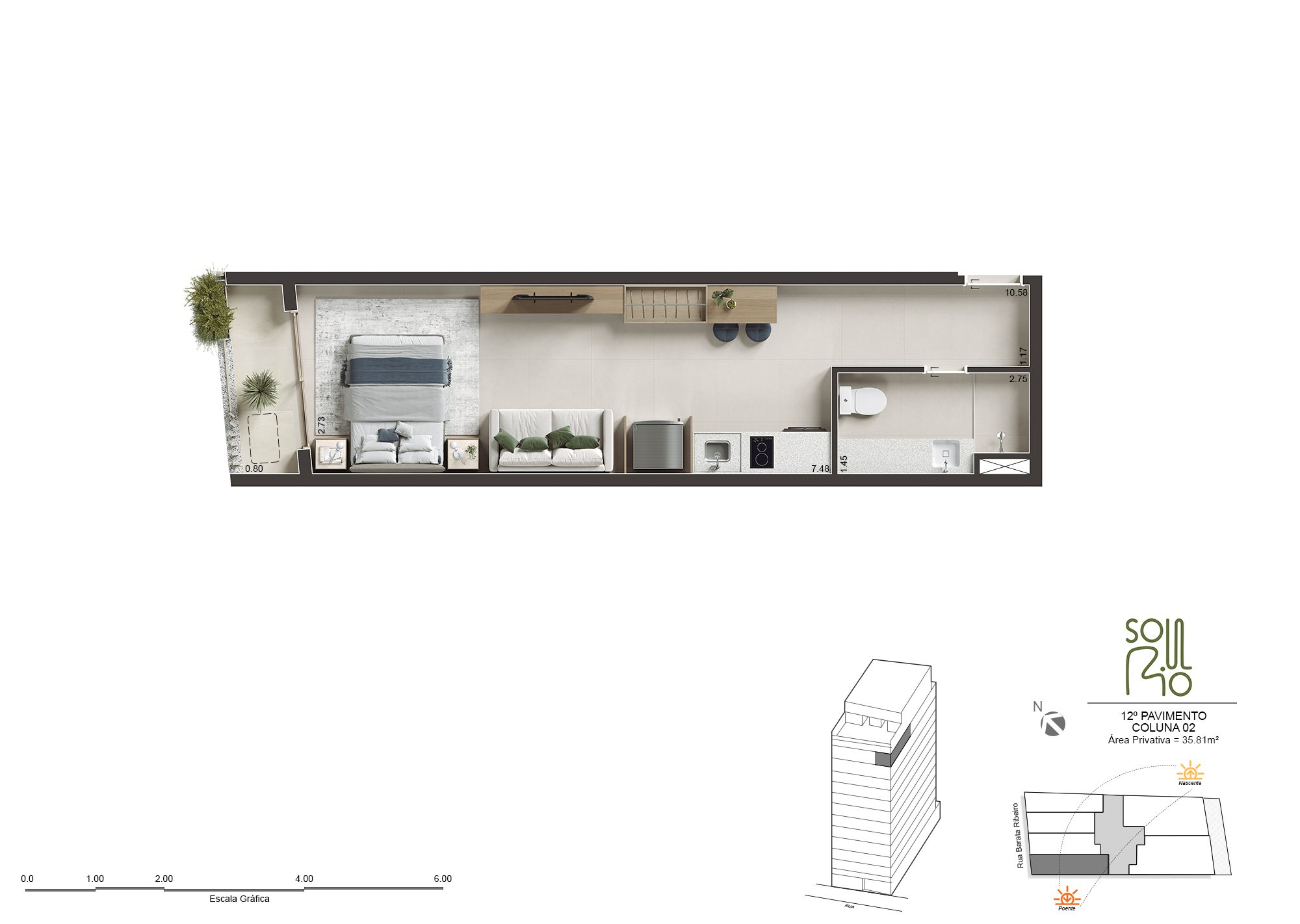 Soul Rio Barata Ribeiro Copacabana - Imóveis Novos no Rio Soul Rio Barata Ribeiro Copacabana planta