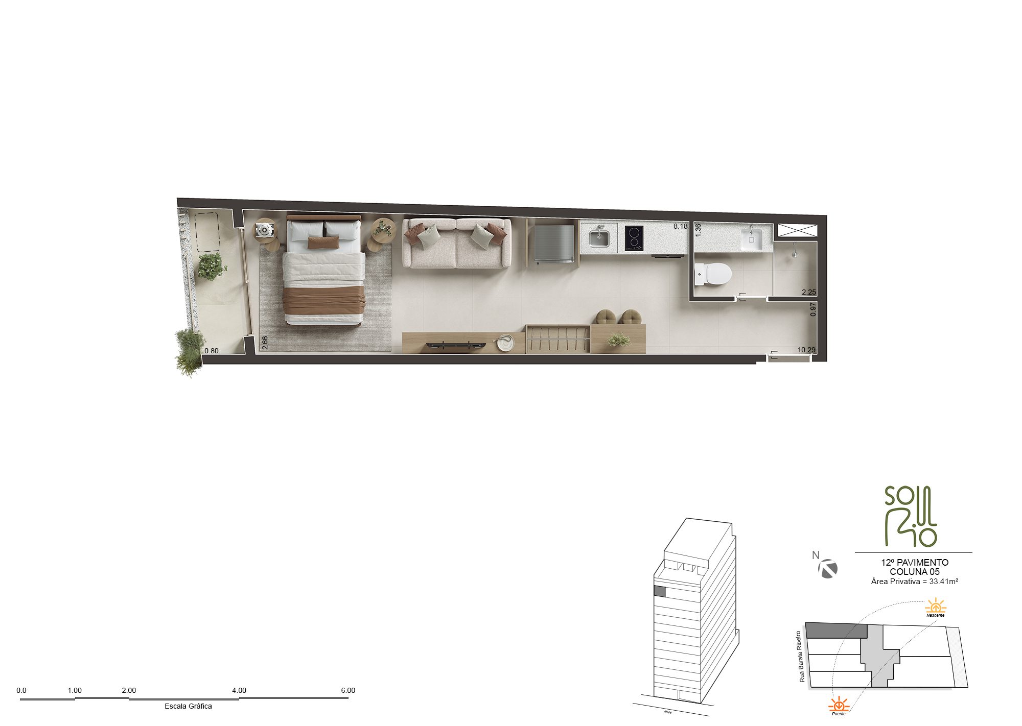 Soul Rio Barata Ribeiro Copacabana - Imóveis Novos no Rio Soul Rio Barata Ribeiro Copacabana planta