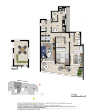RG 33 botafogo planta do apartamento