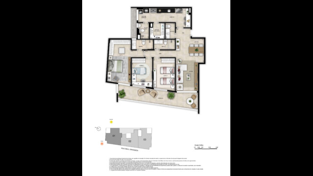 RG 33 botafogo planta do apartamento com 131m2 RG 33 botafogo planta do apartamento com 131m2