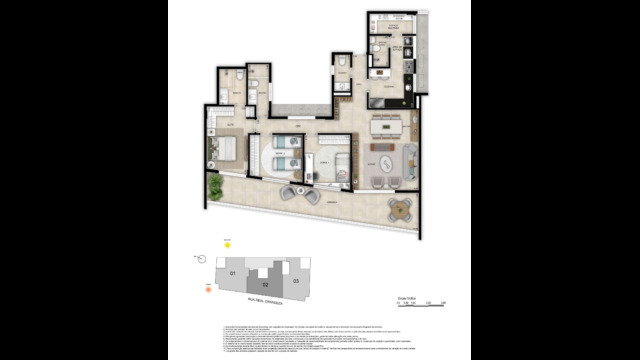 RG 33 botafogo planta do apartamento com 137m2 RG 33 botafogo planta do apartamento com 137m2