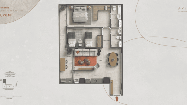 Arte Jardim Botânico plantas dos apartamentos Arte Jardim Botânico plantas dos apartamentos