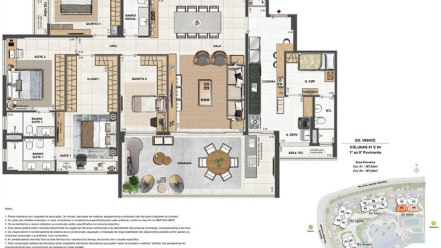 Orygem Acqua Home plantas dos apartamentos