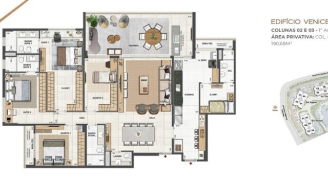 Orygem Acqua Home plantas dos apartamentos