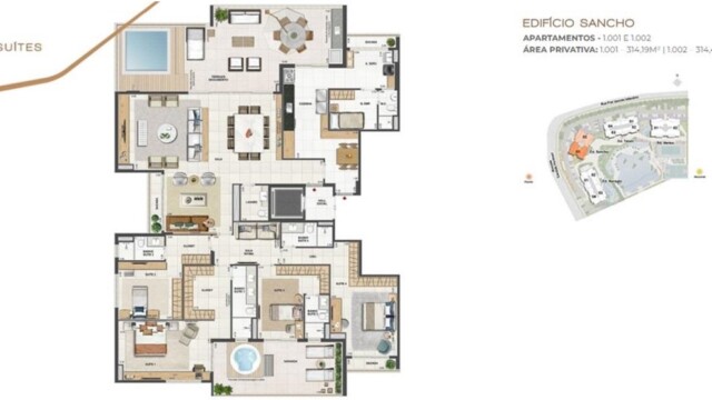 Orygem Acqua Home plantas dos apartamentos Orygem Acqua Home plantas dos apartamentos