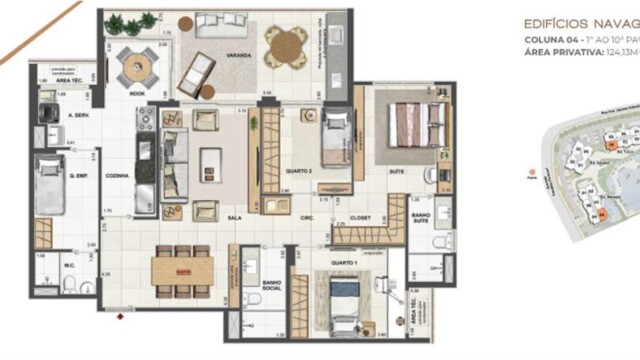 Orygem Acqua Home plantas dos apartamentos