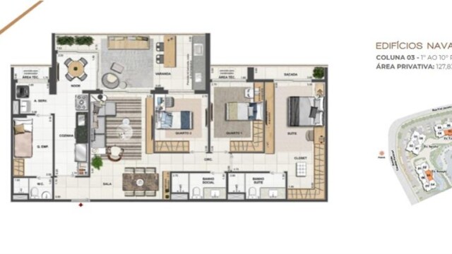 Orygem Acqua Home plantas dos apartamentos