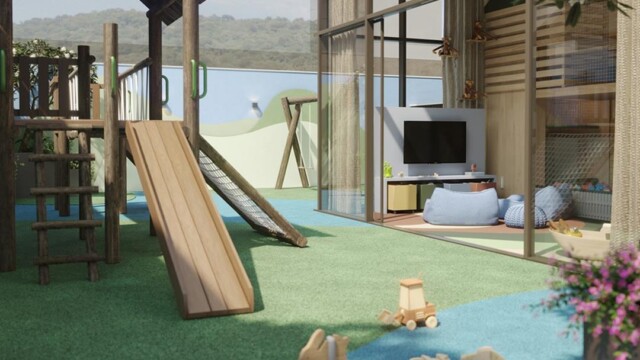 S Design Residencial área de lazer brinquedoteca e playground