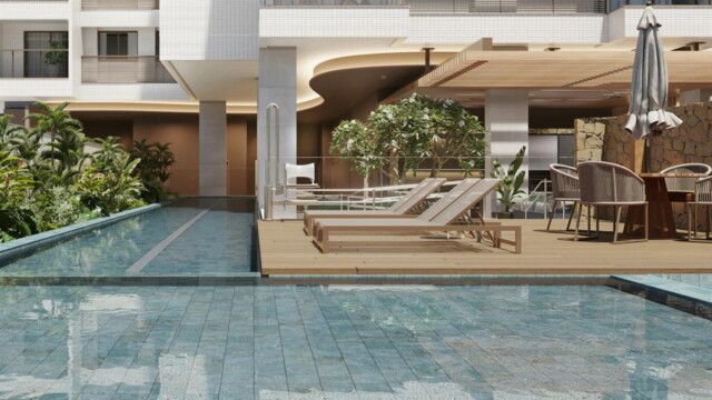 S Design Residencial área de lazer piscina