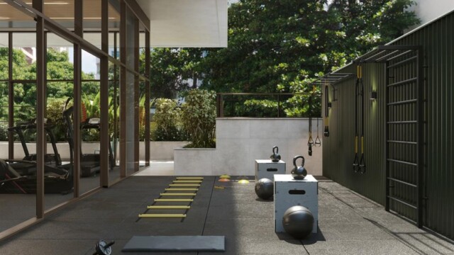 S Design Residencial área de lazer fitness externo