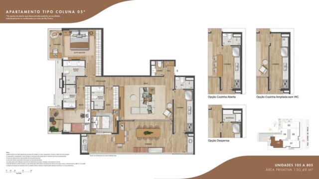 S Design Residencial plantas dos apartamentos