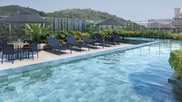 Volp 40 Botafogo area de lazer piscina no rooftop