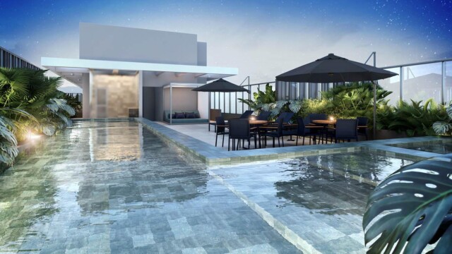 Volp 40 Botafogo area de lazer piscina no rooftop