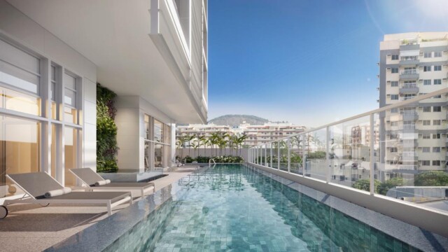 Blanc 260 Botafogo área de lazer piscina