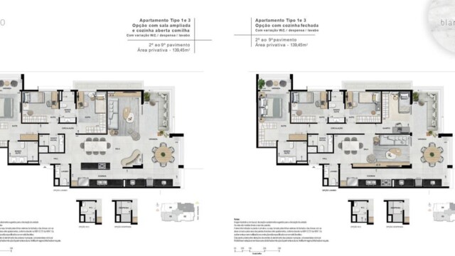 Blanc 260 Botafogo plantas dos apartamentos Blanc 260 Botafogo plantas dos apartamentos