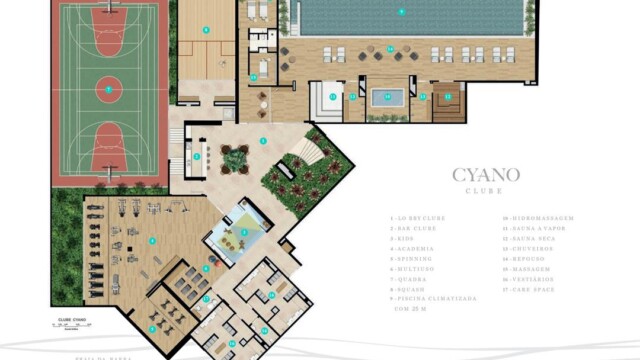 Cyano Exclusive Residences área de lazer