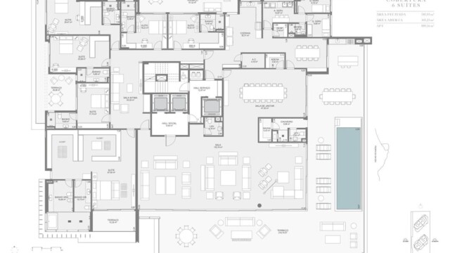 Cyano Exclusive Residences plantas dos apartamentos