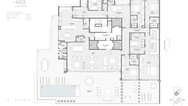 Cyano Exclusive Residences plantas dos apartamentos