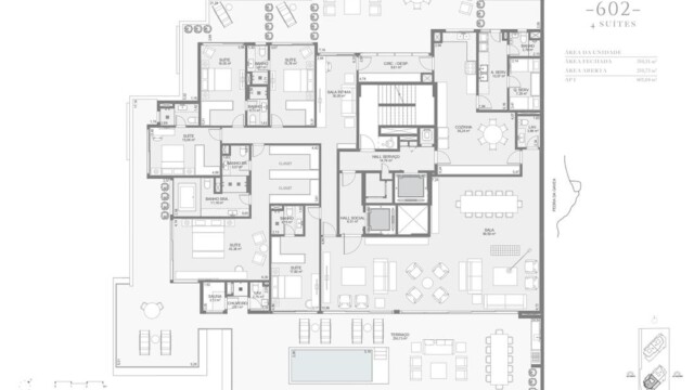 Cyano Exclusive Residences plantas dos apartamentos