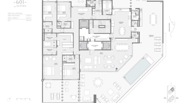 Cyano Exclusive Residences plantas dos apartamentos