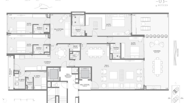 Cyano Exclusive Residences plantas dos apartamentos