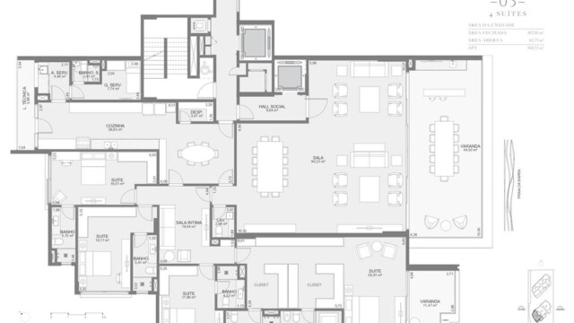 Cyano Exclusive Residences plantas dos apartamentos