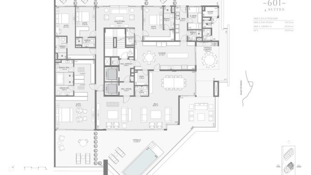 Cyano Exclusive Residences plantas dos apartamentos