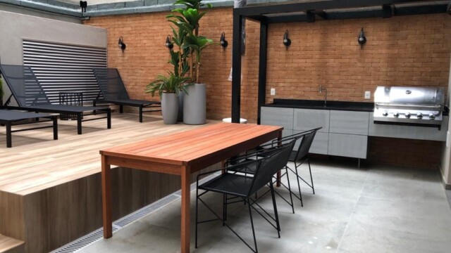 Hub Coliving área de lazer churrasqueira Hub Coliving área de lazer churrasqueira