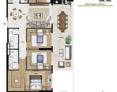 Ilha Pura Saint Michel plantas dos apartamentos Ilha Pura Saint Michel plantas dos apartamentos