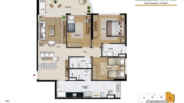 Ilha Pura Viure planta dos apartamentos Ilha Pura Viure planta dos apartamentos