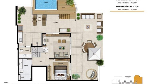 Ilha Pura Viure planta dos apartamentos Ilha Pura Viure planta dos apartamentos