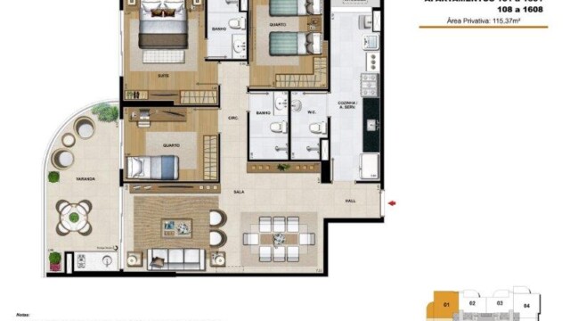 Ilha Pura Viure planta dos apartamentos Ilha Pura Viure planta dos apartamentos