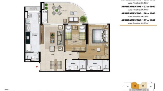 Ilha Pura Viure planta dos apartamentos