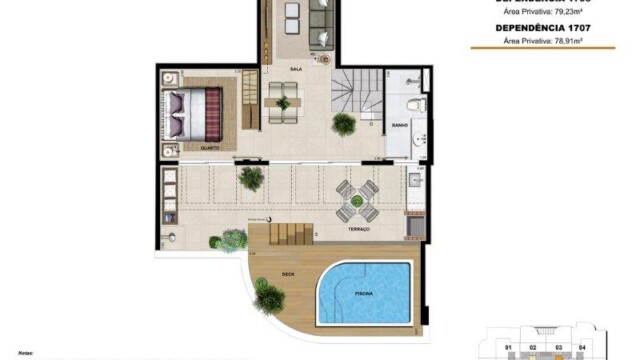 Ilha Pura Viure planta dos apartamentos Ilha Pura Viure planta dos apartamentos