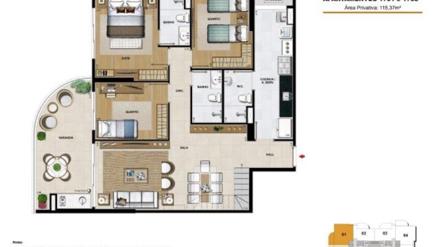 Ilha Pura Viure planta dos apartamentos Ilha Pura Viure planta dos apartamentos