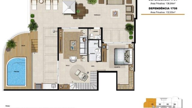 Ilha Pura Viure planta dos apartamentos Ilha Pura Viure planta dos apartamentos