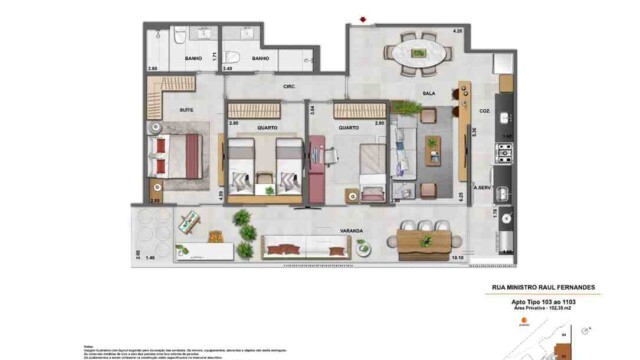 Iluminato Residencial Botafogo plantas dos apartamentos