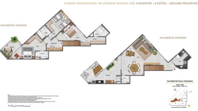 Iluminato Residencial Botafogo plantas dos apartamentos
