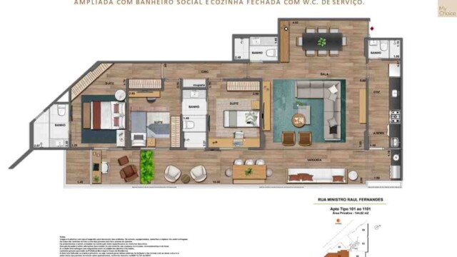 Iluminato Residencial Botafogo plantas dos apartamentos