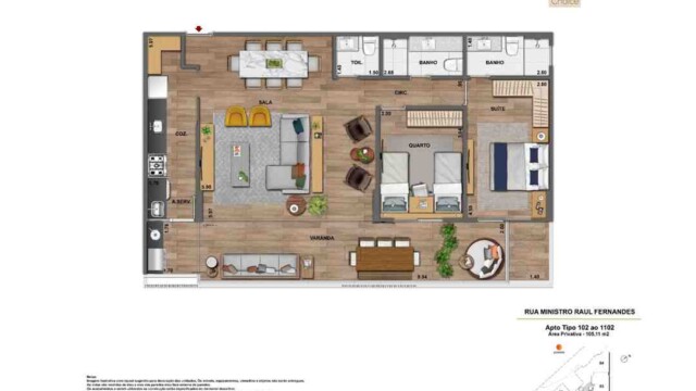 Iluminato Residencial Botafogo plantas dos apartamentos