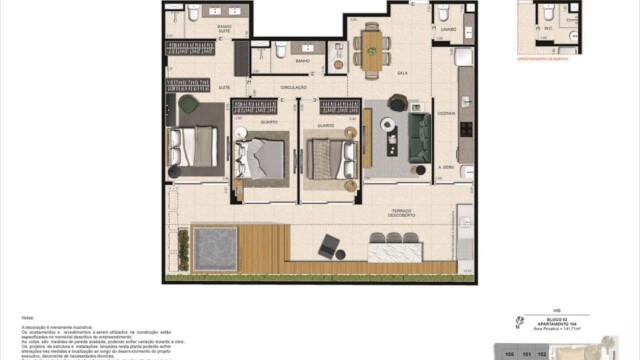 Ivo Botafogo plantas dos apartamentos