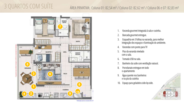 Lume Residencial Barra Bonita plantas dos apartamentos
