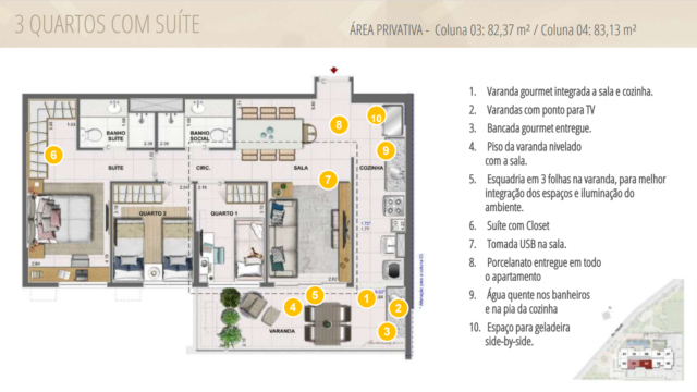 Lume Residencial Barra Bonita plantas dos apartamentos