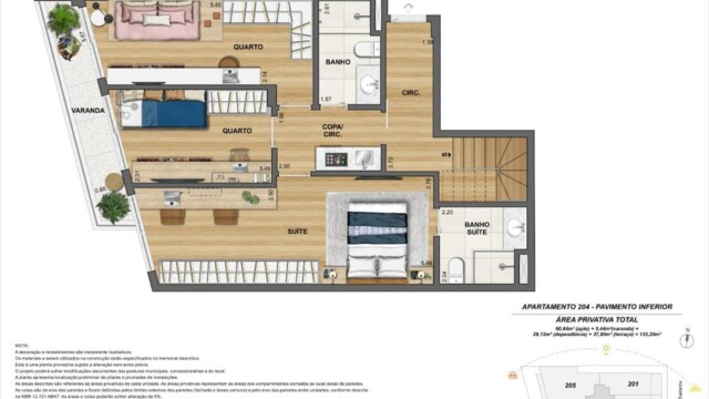 Matiz Mozak Jardim Botânico plantas dos apartamentos Matiz Mozak Jardim Botânico plantas dos apartamentos
