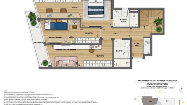 Matiz Mozak Jardim Botânico plantas dos apartamentos Matiz Mozak Jardim Botânico plantas dos apartamentos