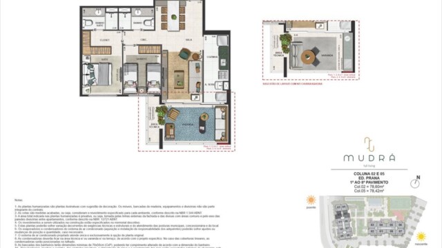 Mudrá Full Living planta dos apartamentos