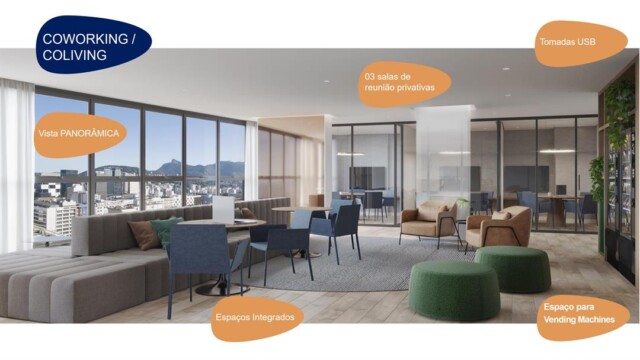 Residencial Skylux by Tegra área de lazer coworking Residencial Skylux by Tegra área de lazer coworking