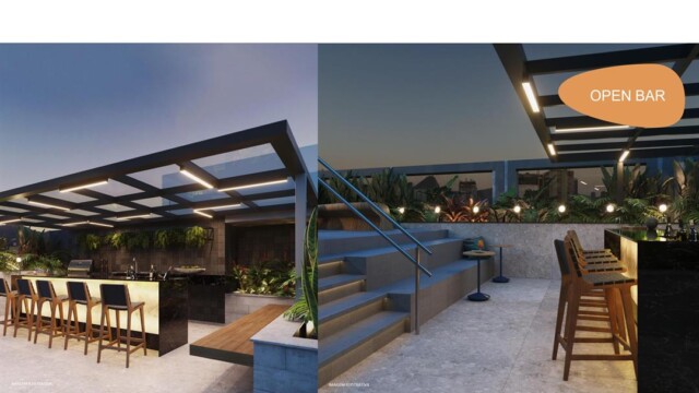 Residencial Skylux by Tegra área de lazer open bar