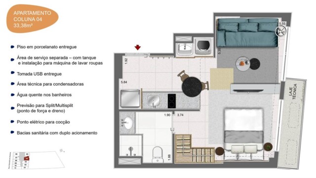 Residencial Skylux by Tegra plantas dos apartamentos